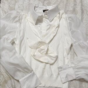 Elegant White Women's Blouse